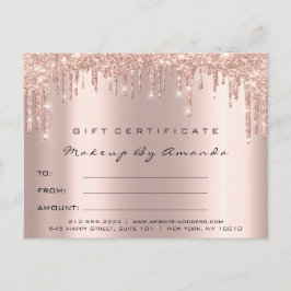 ギフト券は目のメーキャップアーティストの額を打ちます ポストカード