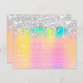 ギフト券まつげティール（緑がかった色）メイクアップホログラフィック ポストカード (正面/裏面)