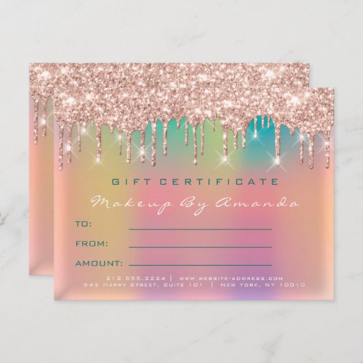 ギフト券まつげ延長メイクグラデーション ポストカード (正面/裏面)