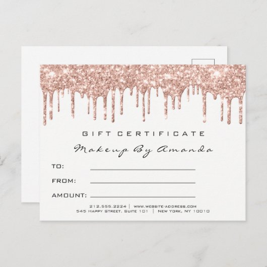 ギフト券まつげ延長化粧白 ポストカード (正面/裏面)