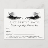 ギフト券まつげ延長化粧白 ポストカード (正面)