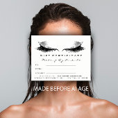 ギフト券まつげ延長化粧白 ポストカード