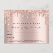 ギフト券まばたき目メイクアップアーティストブロウ ポストカード (正面)