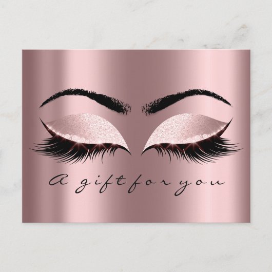 ギフト券アイズバラ火花バラメイクアップ ポストカード (正面)