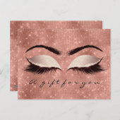 ギフト券アイズバラ火花赤面メイクアップ ポストカード (正面/裏面)