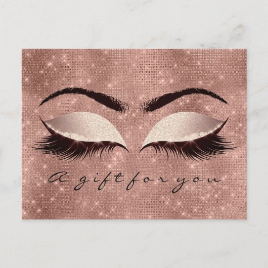 ギフト券アイズバラ火花赤面メイクアップ ポストカード (正面)