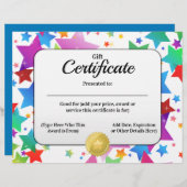 ギフト券カスタマイズ可能な8.5x11の作成 (正面/裏面)