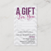 ギフト券カード名刺 割引カード (正面)