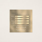 ギフト券ガラス金属製の金ゴールドまばたきメイクアップ (裏面)