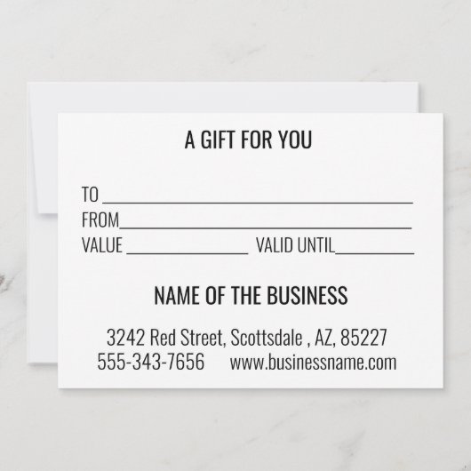 ギフト券クリスマススクモダンリプト (裏面)