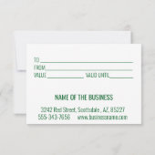 ギフト券クリスマスツリー 招待状 (裏面)