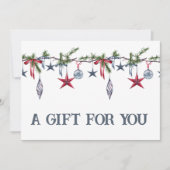 ギフト券クリスマスホリデーオーナメント (正面)