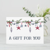 ギフト券クリスマスホリデーオーナメント (スタンド正面)