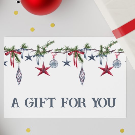 ギフト券クリスマスホリデーオーナメント