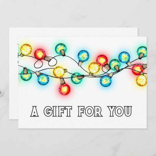 ギフト券クリスマスホリデーSting Lights (正面/裏面)