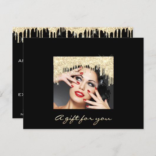 ギフト券ゴールデンドリップスブラックストライプ化粧 ポストカード (正面/裏面)