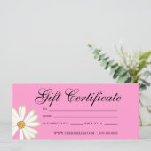 ギフト券サロンデイジーフラワーピンク (スタンド正面)