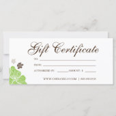 ギフト券サロントロピカルフラワーライムグリーン (正面)