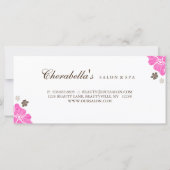 ギフト券サロン熱帯花ピンク茶 (裏面)