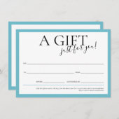 ギフト券シックエレガントビジネスターキオスブルー 招待状 (正面/裏面)