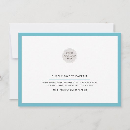 ギフト券シックエレガントビジネスターキオスブルー 招待状 (裏面)