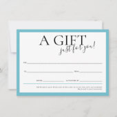 ギフト券シックエレガントビジネスターキオスブルー 招待状 (正面)