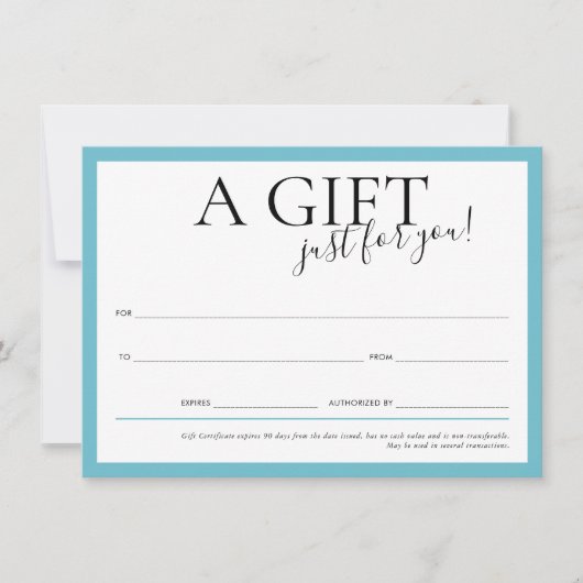 ギフト券シックエレガントビジネスターキオスブルー 招待状 (正面)