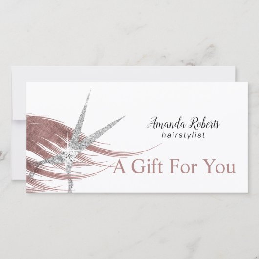 ギフト券シルバーシザーバラ金ゴールドヘア (正面)