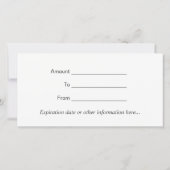 ギフト券シルバーシザーバラ金ゴールドヘア (裏面)