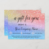 ギフト券ソーシャルロゴグリッター (正面/裏面)