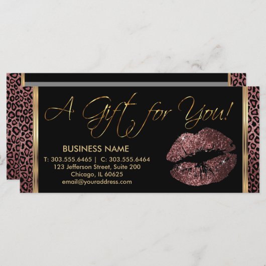 *ギフト券ダークバラ口紅ビジネス3 (正面/裏面)