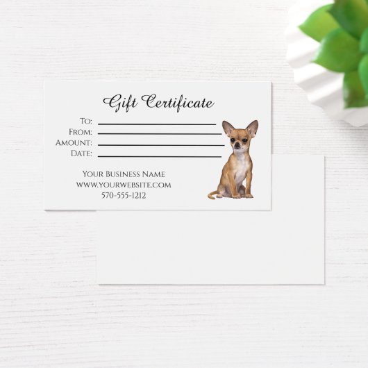 ギフト券チワワ犬 (デスク)