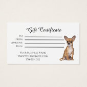 ギフト券チワワ犬 (正面)