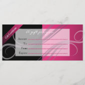 ギフト券トレンディーブラック&ピンクデザイン (裏面)