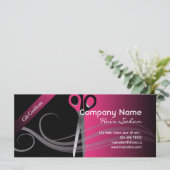 ギフト券トレンディーブラック&ピンクデザイン (スタンド正面)