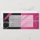 ギフト券トレンディーブラック&ピンクデザイン (裏面)