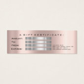 ギフト券ドリップスパークリー灰色メイクアップ小 (裏面)