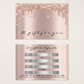 ギフト券ドリップスパークリー灰色メイクアップ強力 (正面&裏面)