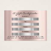 ギフト券ドリップスパークリー灰色メイクアップ強力 (裏面)