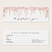 ギフト券ドリップスパークリー白メイクアップ小 (正面&裏面)