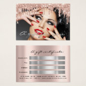 ギフト券ドリップスホリデーズグレーメイクアップフォト (正面&裏面)