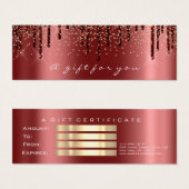 ギフト券ドリップスマルサラ金ゴールドメイクアップ小 (正面&裏面)