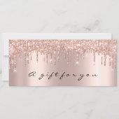 ギフト券ドリップス白黒メイクアップ 招待状 (正面)