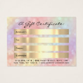 ギフト券ドリップホロクラップメイクアップ (裏面)