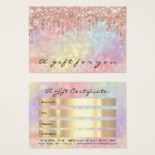 ギフト券ドリップホログラフィックメイクアップ (正面&裏面)