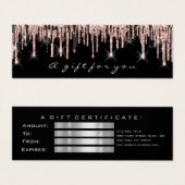 ギフト券ドリンク白黒メイクアップ小 (正面&裏面)