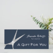 ギフト券ネイビーシルバーシザーヘアサロン (スタンド正面)