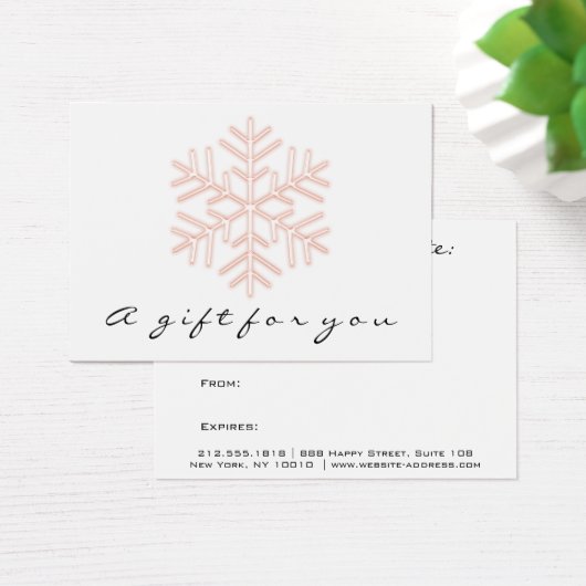 ギフト券バラピンクメイクアップホリデースノー (デスク)