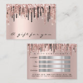 ギフト券バラメイクアップまつげ美容師 名刺 (正面/裏面)