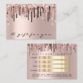 ギフト券バラメイクアップまつげ髪爪、 ネイル 名刺 (正面/裏面)